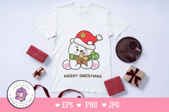 Cute Polar bear Christmas cookie kawaii clipart winter Product Image 2