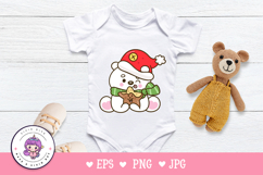 Cute Polar bear Christmas cookie kawaii clipart winter Product Image 5