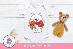 Cute Polar bear hug gingerbread cookie Christmas gift kawaii Product Image 5