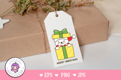 Cute Polar bear in Christmas gift kawaii clipart winter Product Image 3