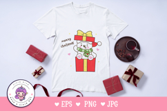 Cute Polar bear on Christmas gift kawaii animal cartoon Product Image 2