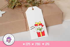 Cute Polar bear on Christmas gift kawaii animal cartoon Product Image 3