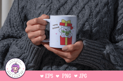 Cute Polar bear on Christmas gift kawaii animal cartoon Product Image 4