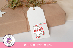 Cute Polar bear Christmas play ice skate kawaii clipart Product Image 3