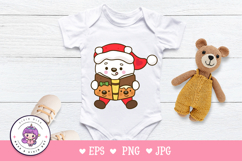 Cute Polar bear read Christmas book kawaii cliparts animal Product Image 5