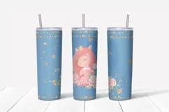 Cute Pony sublimation design Skinny tumbler wrap design 