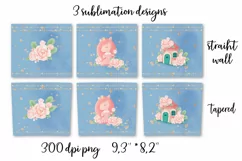 Cute Pony sublimation design Skinny tumbler wrap design 