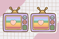 Cute Pride Month Rainbow Clipart png set1 Product Image 2
