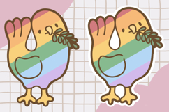 Cute Pride Month Rainbow Clipart png set 2 Product Image 4