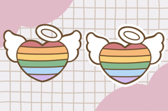 Cute Pride Month Rainbow Clipart png set 2 Product Image 2
