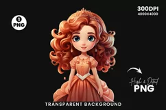 Cute Princess standing Png