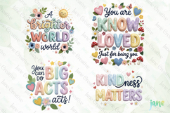 Cute Puff Embroidery Typography Bundle Product Image 1