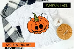 Cute Pumpkin Face SVG for baby Halloween 