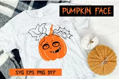 Cute Pumpkin Face SVG for baby Halloween 