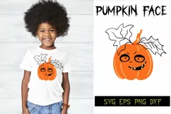 Cute Pumpkin Face SVG for baby Halloween 