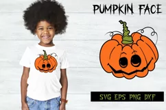 Cute Pumpkin Face SVG for baby Halloween 