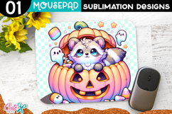 Cute Pumpkin Halloween Mouse Pad Sublimation
