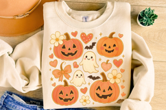 Cute Pumpkin PNG, Halloween Ghost PNG, Fall PNG, Spooky PNG Product Image 4