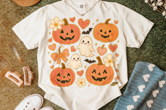 Cute Pumpkin PNG, Halloween Ghost PNG, Fall PNG, Spooky PNG Product Image 5