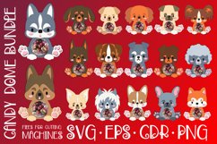 Cute Puppies Candy Dome Bundle. Paper Craft templates for cutting machines