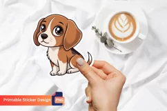 Cute Puppy Dog Sticker, Adorable Dog Decal, Cartoon Dog Product Image 1