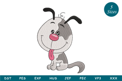 Cute Puppy Embroidery Embroidery Product Image 1