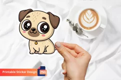 Cute Puppy Sticker, Adorable Puppy Art, Dog Sticker Product Image 1