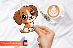 Cute Puppy Sticker, Adorable Puppy Art, Dog Sticker Product Image 1