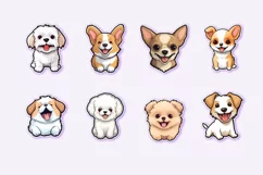 Cute Puppy Stickers x16 | Doggy Print and Cut Sticker Bundl Product Image 7