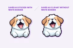 Cute Puppy Stickers x16 | Doggy Print and Cut Sticker Bundl Product Image 3