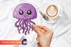 Cute Purple Jellyfish Sticker, Ocean Animal Sticker Product Image 1