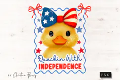 Quackin With Independence Funny PNG | 4th Of July PNG Product Image 4