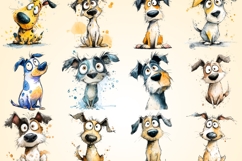 Cute Quirky Dogs Clipart Bundle 36 PNG Transparent BG Product Image 3