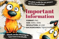 Cute Quirky Dogs Clipart Bundle 36 PNG Transparent BG Product Image 6