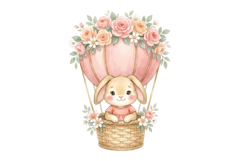 Cute Rabbit Png| Pink Bunny Png Product Image 1