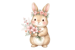 Cute Rabbit Png| Pink Bunny Png Product Image 1