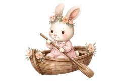 Cute Rabbit Png| Pink Bunny Png Product Image 1