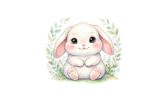 Cute Rabbit Png |Garden Png Product Image 1