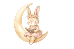 Cute Rabbit Png| Pink Bunny Png Product Image 1