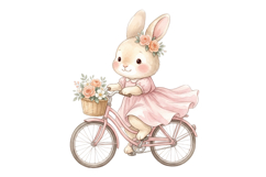 Cute Rabbit Png| Pink Bunny Png Product Image 1