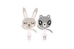 Cute Rabbits SVG Cut File Product Image 1