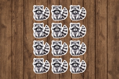 Cute Raccoon Printable Stickers - PNG Sticker Sheet