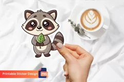 Cute Raccoon Sticker, Adorable Animal Sticker, Raccoon Decal Product Image 1