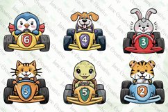 Cute Racing Animals Sublimation Bundle Product Image 3