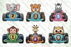 Cute Racing Animals Sublimation Bundle Product Image 4