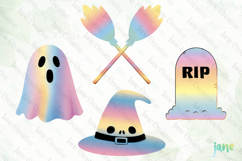 Cute Rainbow Halloween Clipart Product Image 1