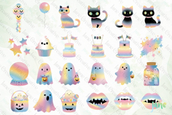 Cute Rainbow Halloween Bundle Clipart Product Image 7