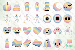 Cute Rainbow Halloween Bundle Clipart Product Image 8
