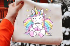 Cute Rainbow Unicorns Clipart Product Image 2
