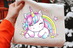 Cute Rainbow Unicorns Clipart Product Image 2